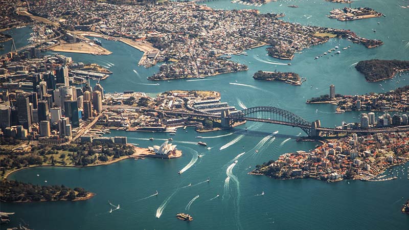 Working Holiday Australia - Sydney from above