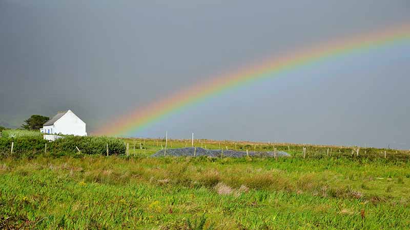 The weather in ireland might change fast,be prepared for the rainbow