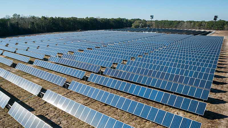 Work on a solar farm in Australia